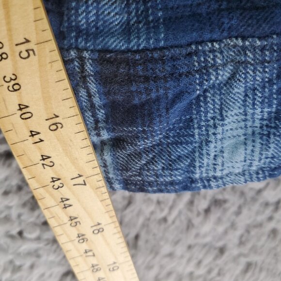 Jachs Shirt Mens XXL Blue Heritage Flannel Button-Up Plaid Long Sleeve Casual - Picture 7 of 10
